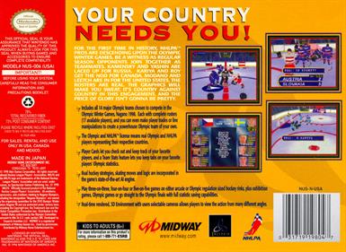Olympic Hockey 98 - Box - Back Image