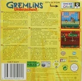 Gremlins Unleashed - Box - Back Image