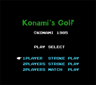 Konami's Golf - Screenshot - Game Title Image