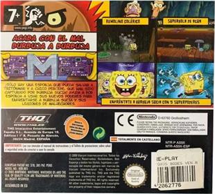 SpongeBob SquarePants: The Yellow Avenger - Box - Back Image