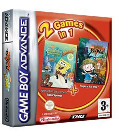 2 Games in 1: Rugrats: Go Wild + SpongeBob SquarePants: SuperSponge - Box - 3D Image