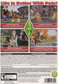 The Sims 3: Pets - Box - Back Image