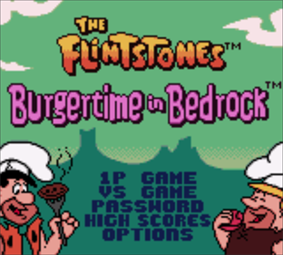 The Flintstones: BurgerTime in Bedrock - Screenshot - Game Title Image