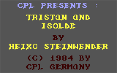 Tristan and Isolde - Screenshot - Game Title Image