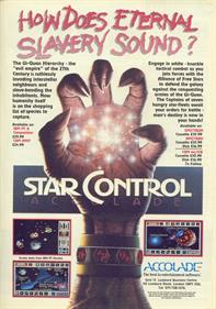 Star Control - Advertisement Flyer - Front Image