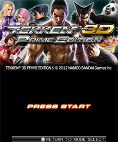 Tekken 3D: Prime Edition - Screenshot - Game Title Image