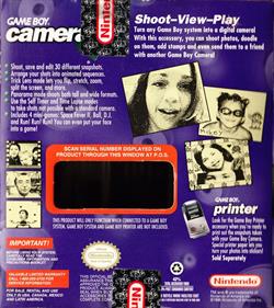 Game Boy Camera (included games) - Box - Back Image