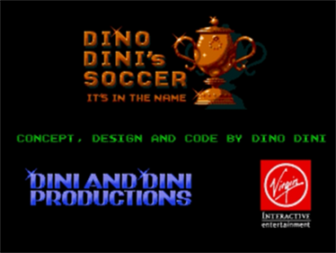 Dino Dini's Soccer - Screenshot - Game Title Image