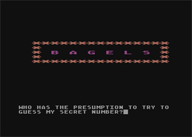 Bagels - Screenshot - Game Title Image