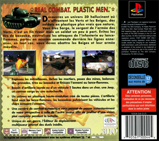 Army Men 3D - Box - Back Image