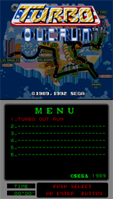 Turbo Outrun (Mega-Tech) - Screenshot - Game Title Image