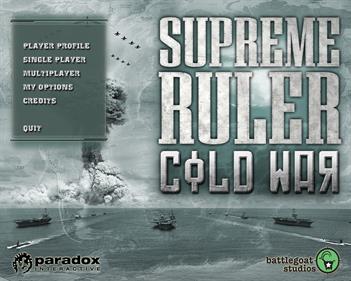 Supreme Ruler: Cold War - Screenshot - Game Title Image