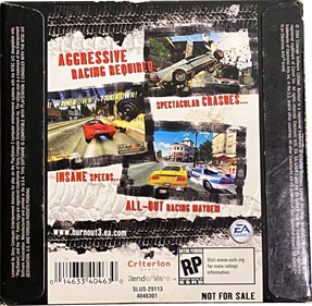 Burnout 3: Demo Disc - Box - Back Image