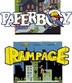 Paperboy / Rampage - Clear Logo Image