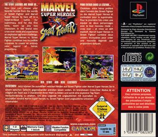 Marvel Super Heroes vs. Street Fighter - Box - Back Image