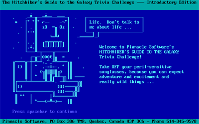 The Hitchhiker's Guide to the Galaxy Trivia Challenge - Screenshot - Game Title Image