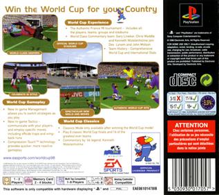 World Cup 98 - Box - Back Image