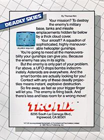 Deadly Skies - Box - Back Image