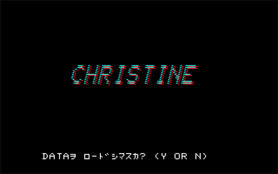 Christine - Screenshot - Game Title Image