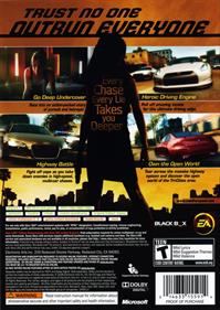 Need for Speed: Undercover - Box - Back Image