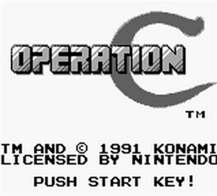 Operation C - Screenshot - Game Title Image
