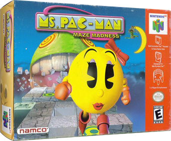 Ms. Pac-Man Maze Madness - Box - 3D Image