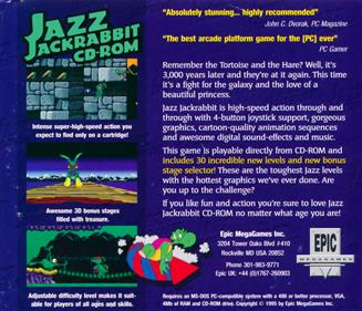 Jazz Jackrabbit CD-ROM - Box - Back Image