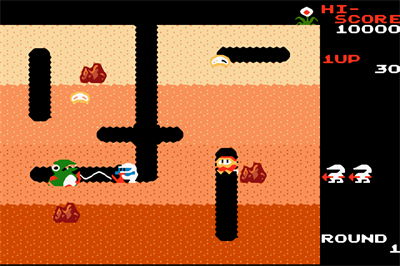 Famicom Mini: Dig Dug - Screenshot - Gameplay Image