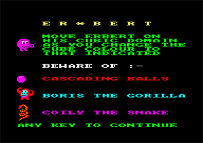 Er*Bert  - Screenshot - Game Title Image