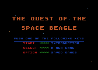 Quest of the Space Beagle - Screenshot - Game Select Image