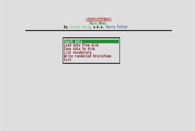 BrainStorm 128 - Screenshot - Game Title Image