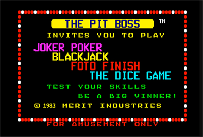 The Pit Boss - Screenshot - Game Title Image