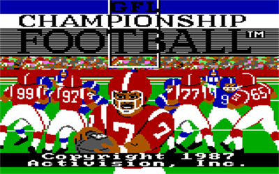 GFL Championship Football - Screenshot - Game Title Image