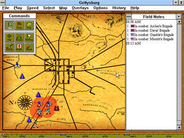 Gettysburg: Multimedia Battle Simulation - Screenshot - Gameplay Image