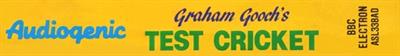 Graham Gooch's Test Cricket - Banner Image
