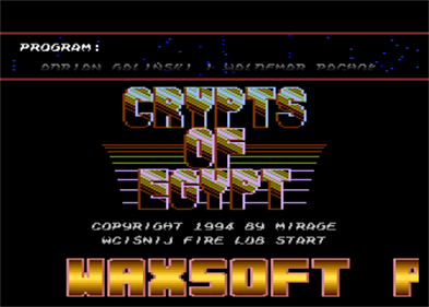 Crypts of Egypt - Screenshot - Game Title Image