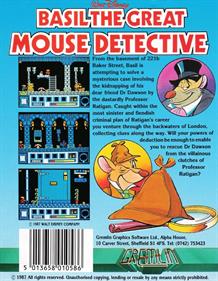 Basil the Great Mouse Detective - Box - Back Image