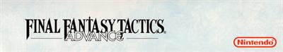 Final Fantasy Tactics Advance - Box - Spine Image