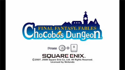 Final Fantasy Fables: Chocobo's Dungeon - Screenshot - Game Title Image