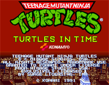 Teenage Mutant Ninja Turtles: Turtles in Time - Screenshot - Game Title Image