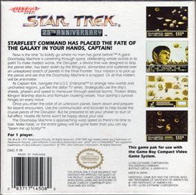 Star Trek: 25th Anniversary - Box - Back Image