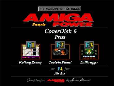 Amiga Power #6 - Screenshot - Game Select Image