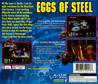 Eggs of Steel: Charlie's Eggcellent Adventure - Box - Back Image