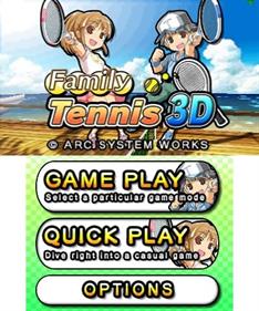 Family Tennis 3D - Screenshot - Game Title Image