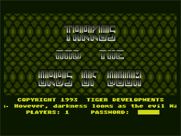Tarkus and the Orbs of Doom - Screenshot - Game Title Image