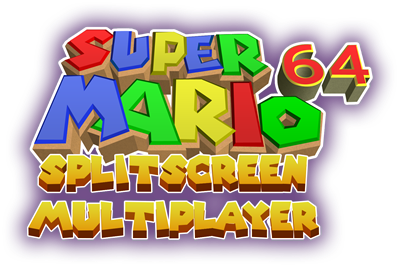 Super Mario 64: Splitscreen Multiplayer - Clear Logo Image