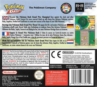 Pokémon Dash - Box - Back Image