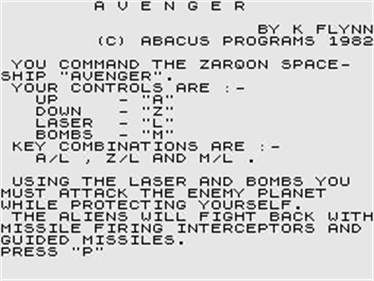 Avenger - Screenshot - Game Title Image