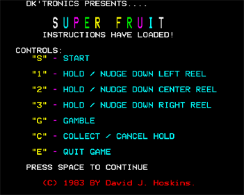 Super Fruits - Screenshot - Game Title Image