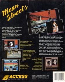 Mean Streets - Box - Back Image